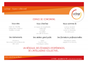 La forge - un espace collaboratif de coworking - Atelier de formation - Formation